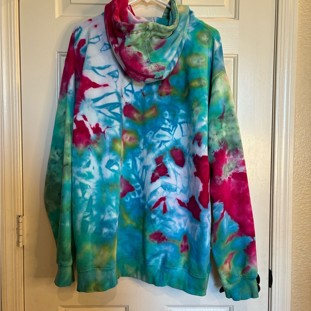 Vibrant Multicolor Tie-Dye Hoodie - Picture 6 of 12